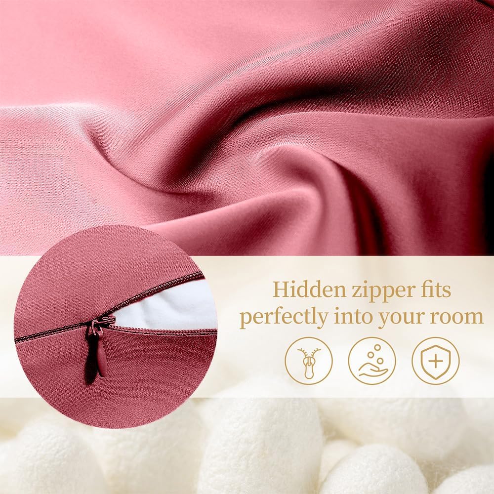 Mulberry Silk Pillowcase for Hair and Skin Standard Size, Silk Pillowcase 20"X 26" with Hidden Soft Breathable Smooth Cooling Pillow…