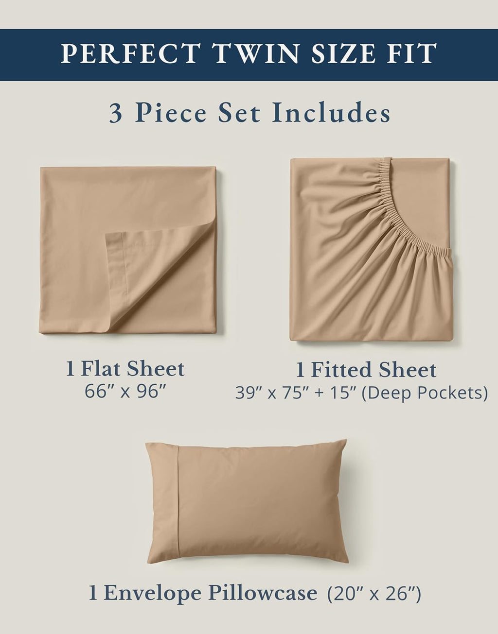 LaneLinen LANE LINEN 100% Organic Cotton Sheets Set Pure Long- Staple Percale Weave - Bedding for Bed Fits Mattress Upto 15in Deep Pocket (…