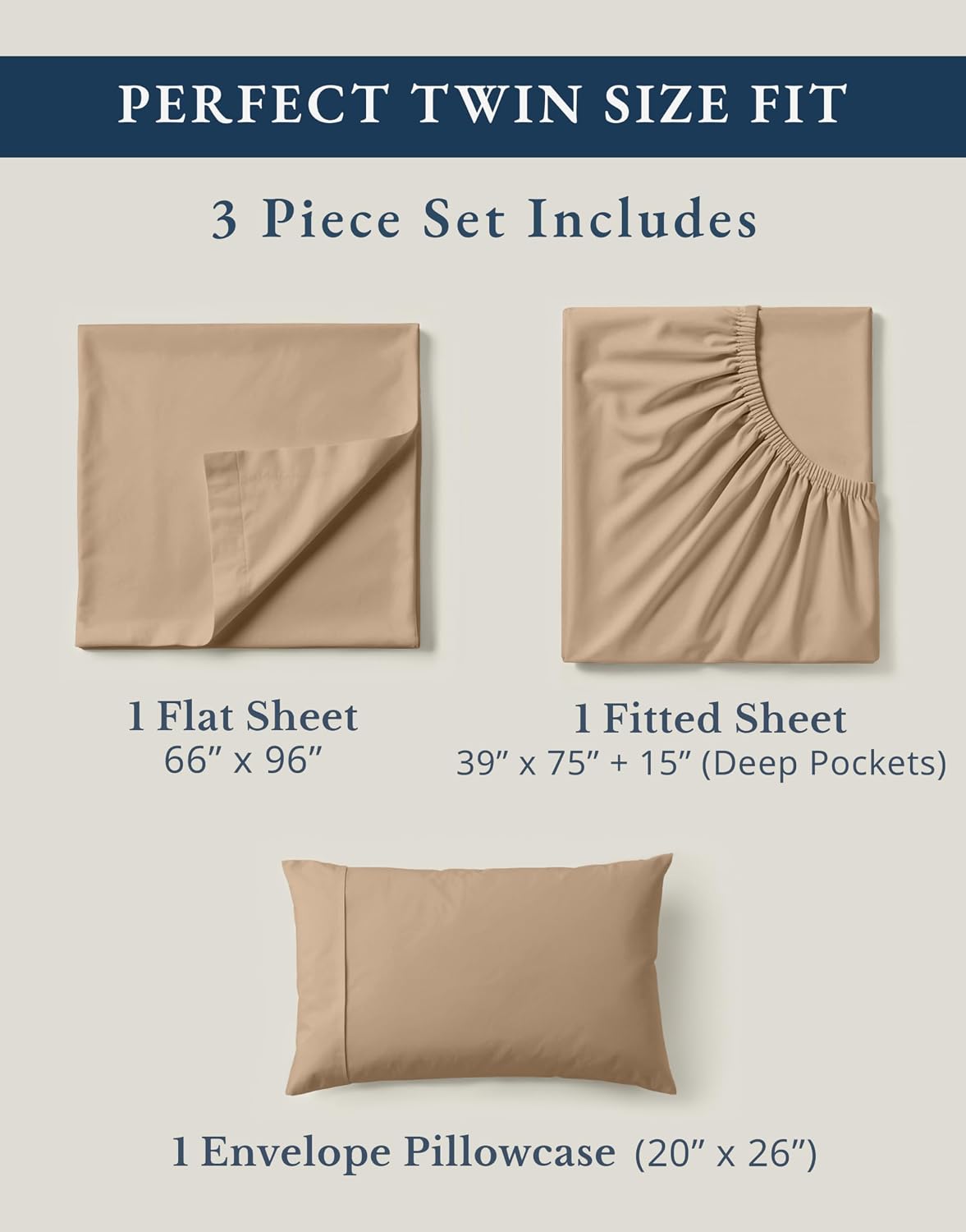 LaneLinen LANE LINEN 100% Organic Cotton Sheets Set Pure Long- Staple Percale Weave - Bedding for Bed Fits Mattress Upto 15in Deep Pocket (…