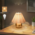 Gold Small Touch Control Table Lamp for Bedroom, Brass Gold Bedside Lamps for Nightstand, Cute Mini Small Table Lamps for Small Spaces…
