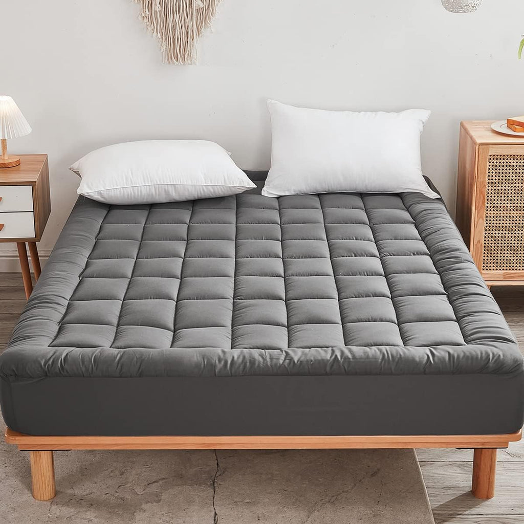 Mattress Pad Cover with Stretches to 18” Deep Pocket Fits Up to 8”-21” Cooling Bed Topper, Soft and Breathable Mattress Protector Cover…
