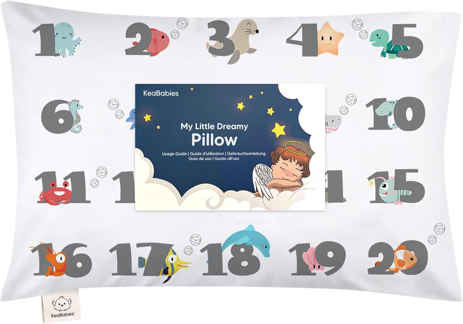 Toddler Pillow with Pillowcase - 13x18 My Little Dreamy Kids Travel Bed Pillows for Sleeping, Organic Cotton Small Pillowcase, Soft &…