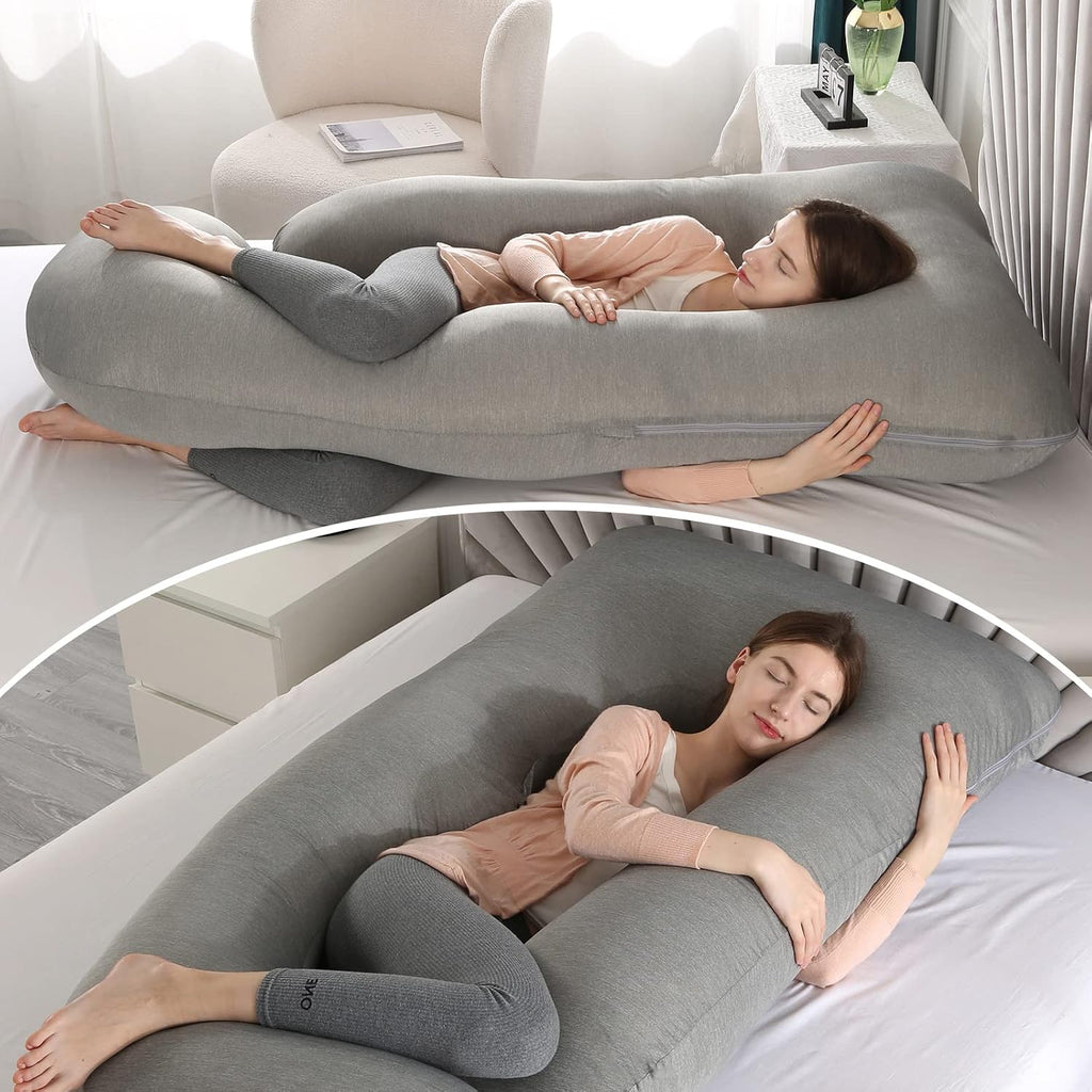 Elover Cooling Pregnancy Pillows for Sleeping, U Shaped Full Body Pillow with Removable Cover, Pregnant Women Must Haves, Maternity…