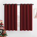 Nicetown Burgundy Red Blackout Curtains Grommet - Thermal Insulated Solid Grommet Blackout Curtains/Panels/Drapes for Bedroom (2-Pack, 52 b…