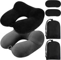 Sintuff 2 Pack Inflatable Travel Pillow for Airplanes Inflatable Neck Flight Pillows with Compact Bag and Blindfold for Traveling…