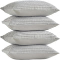Warmdern Grey Pillow Covers King Pillow Cases Soft Microfiber Pillow Cases Set of 4 Boho Textured Pillowcase with Envelope Closure(Grey, Ki…