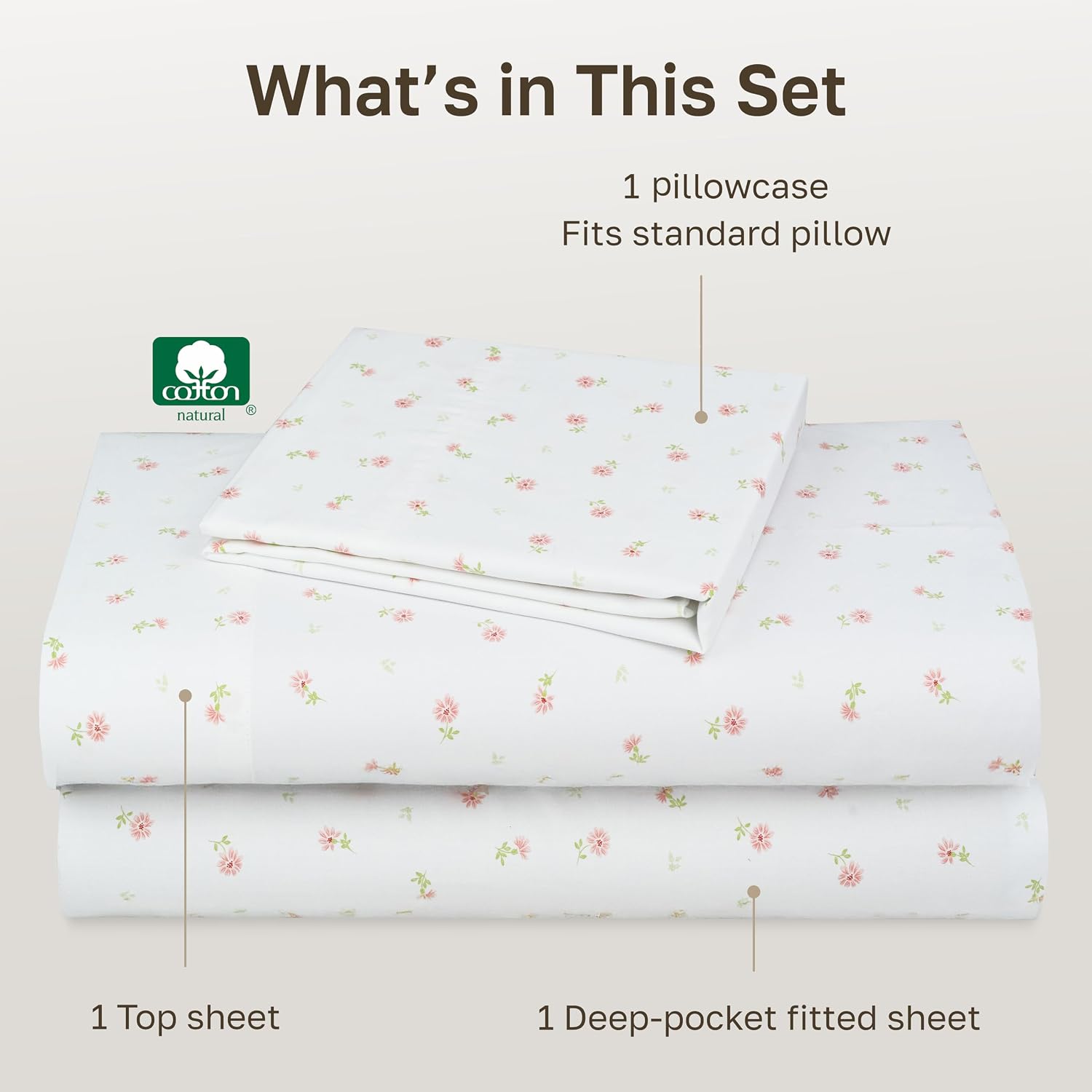 CaliforniaDesignDen California Design Den Soft 100% Cotton Twin Size Bed Sheets Set, 400 Thread Count Good Housekeeping Award Winner, Smoot…
