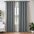 Joydeco Blackout Curtains 84 Inch Length 2 Panels Set, Thermal Insulated Long Curtains& Drapes 2 Burg, Room Darkening Grommet Drapes for Li…