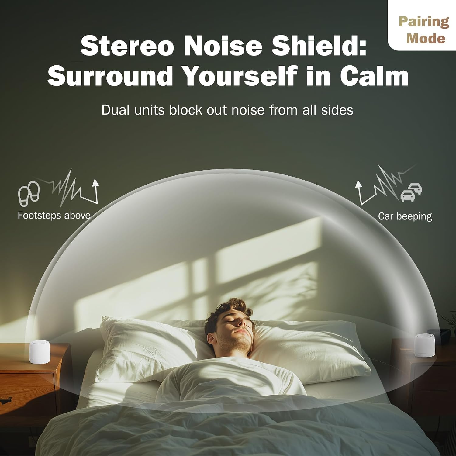 Paussion 2-Pack Sync Stereo, Paussion Portable Mini Noise White Sleep Sound Machine for Adults Kids Baby 25 Soothing Songs, Auto Timer, Per…