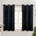 BGment Black Short Blackout Curtains for Small Windows, 38 x 45 Inch Thermal Insulated Tier Set of 2 Panels Sun Blocking Drapes for Kitchen…