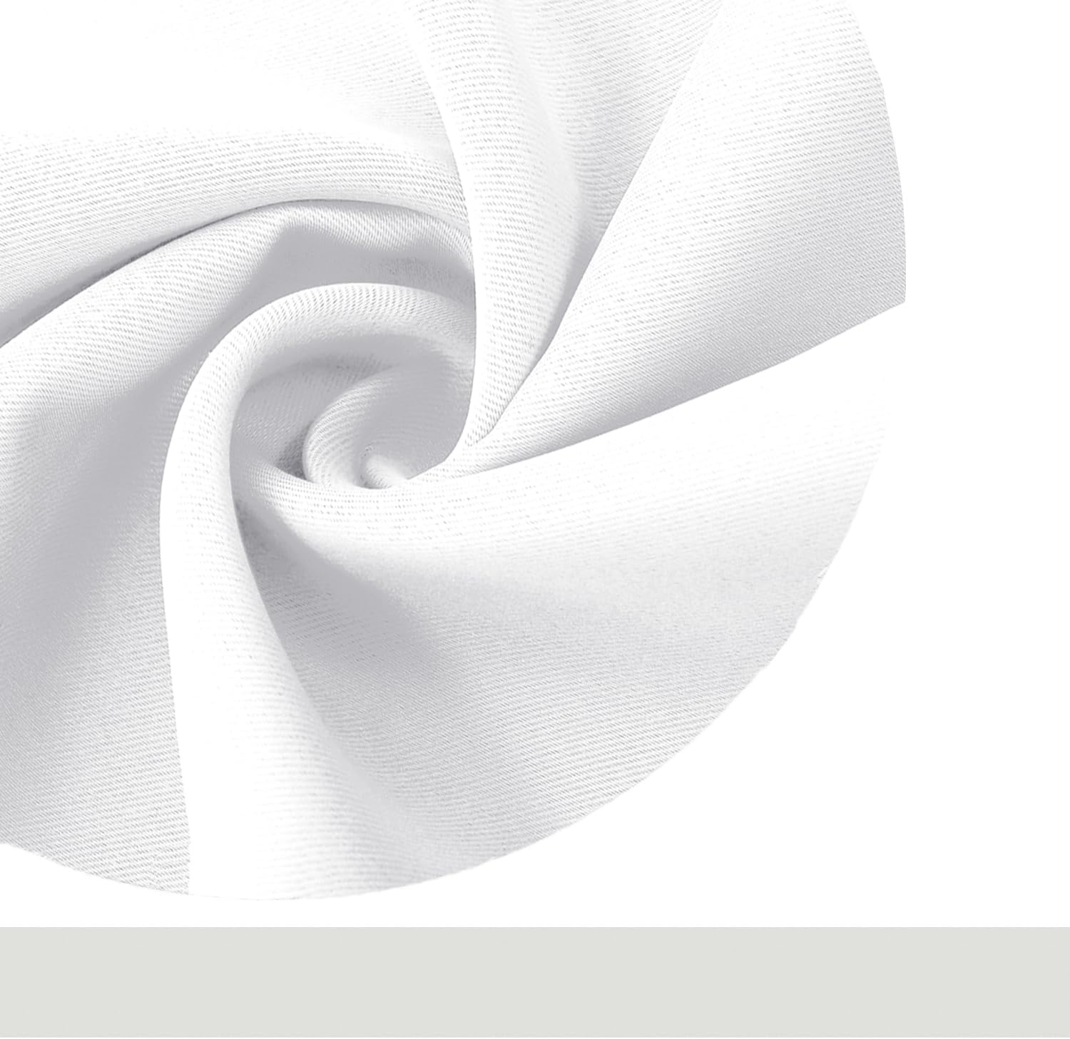 DWCN White Curtains for Living Room Thermal Insulated, 50% Light Blocking Curtains for Bedroom, Dining Room Window, W 42x L 63 Inch, Set…