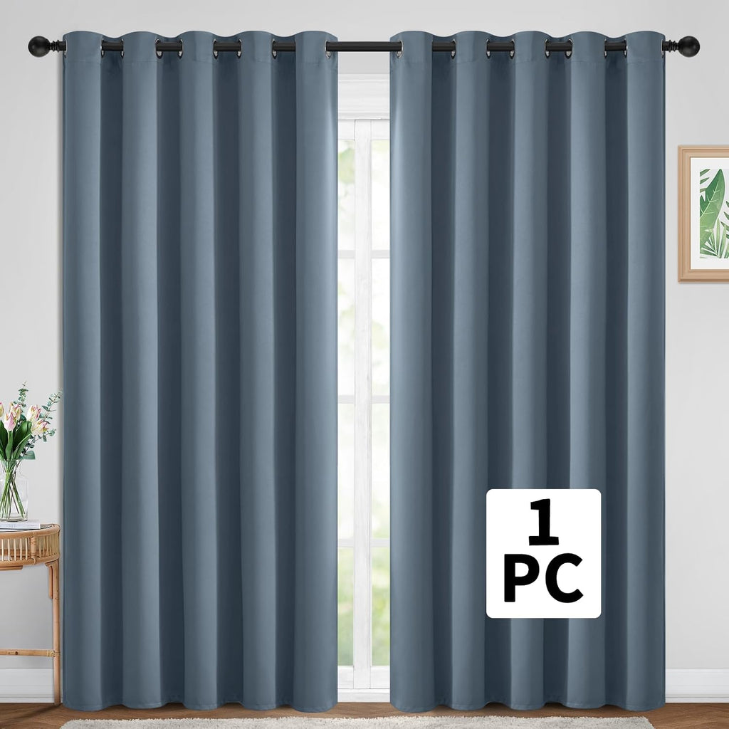 Yakamok Wide Thermal Blackout Patio Door Curtain Panel, Sliding Door Insulated Grommet Curtains, Extra Wide Curtains for Sliding Glass…