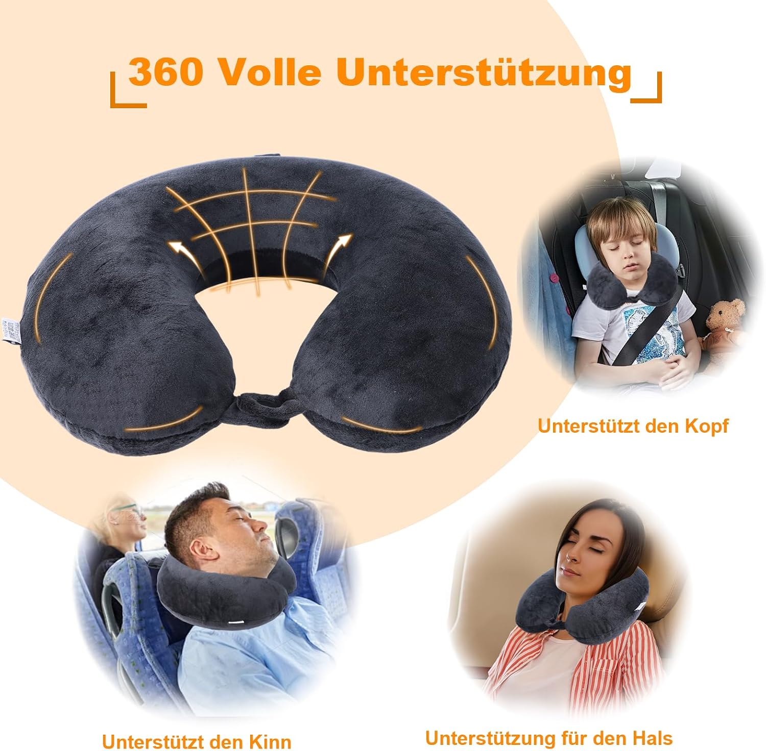 Travel Pillow,100% Pure Memory Foam U Shaped Neck Pillow, Super Lightweight Portable Headrest Great for Airplane, Car, Home, Office, Sleeping…