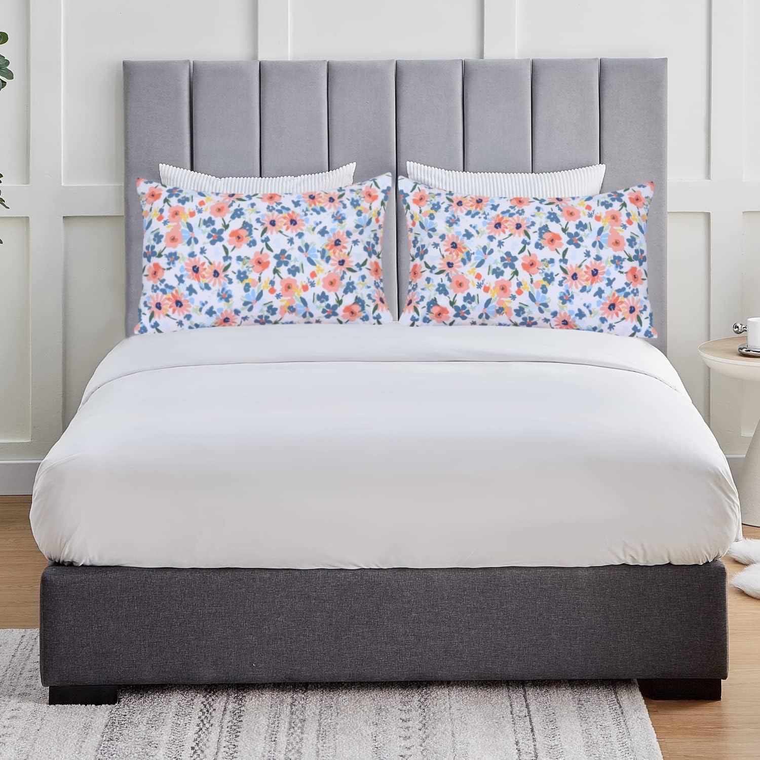 FEATHER & STITCH NEW YORK 100% Cotton 2 Piece Queen Pillowcases, 300TC Ultra-Soft Pillowcases with Envelope Closure, Wrinkle-Fade-Stain…