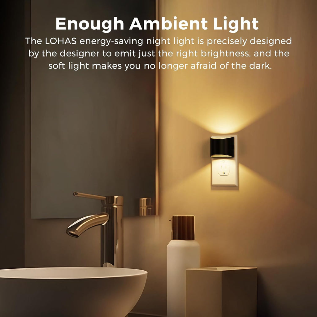 L LOHAS LED Night Lights Plug into Wall with 3CCT Adjustable (1600K/3000K/5000K), 1W Nightlight Plug in Wall, Built in Dusk to Dawn…