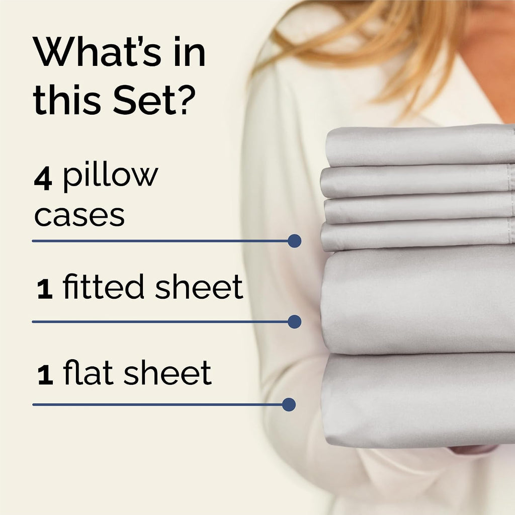 King 6 Piece Sheet Set - Comfy Breathable & Cooling - Hotel Luxury Bedding for Women, Men, Kids, Teens & Children - 1 Flat & 1 Fitted…