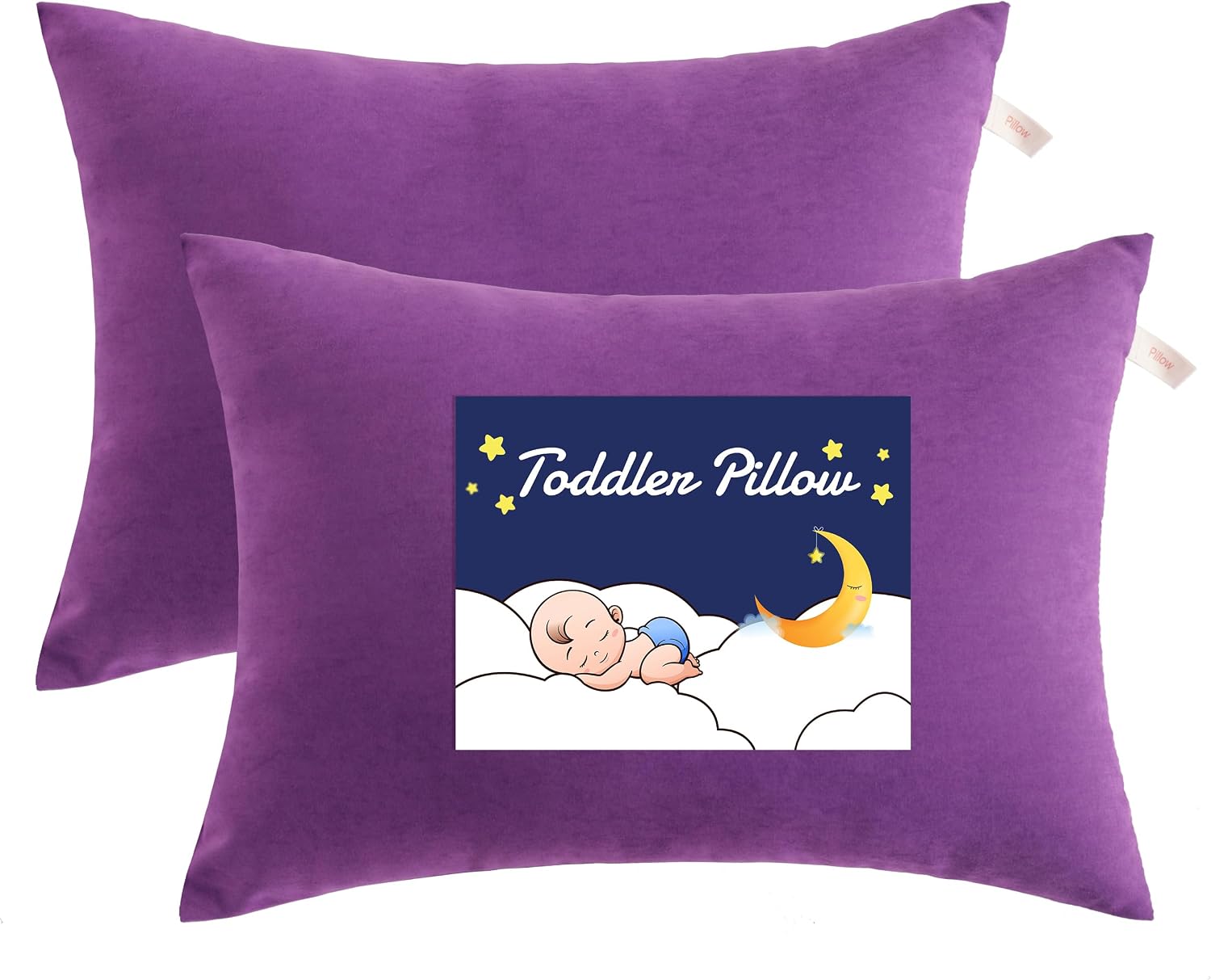 Ntbay Toddler Pillows, Down Alternative 13"x18" Pillows, Machine Washable - Soft and Breathable Travel Small Pillows for Sleeping, Ideal fo…