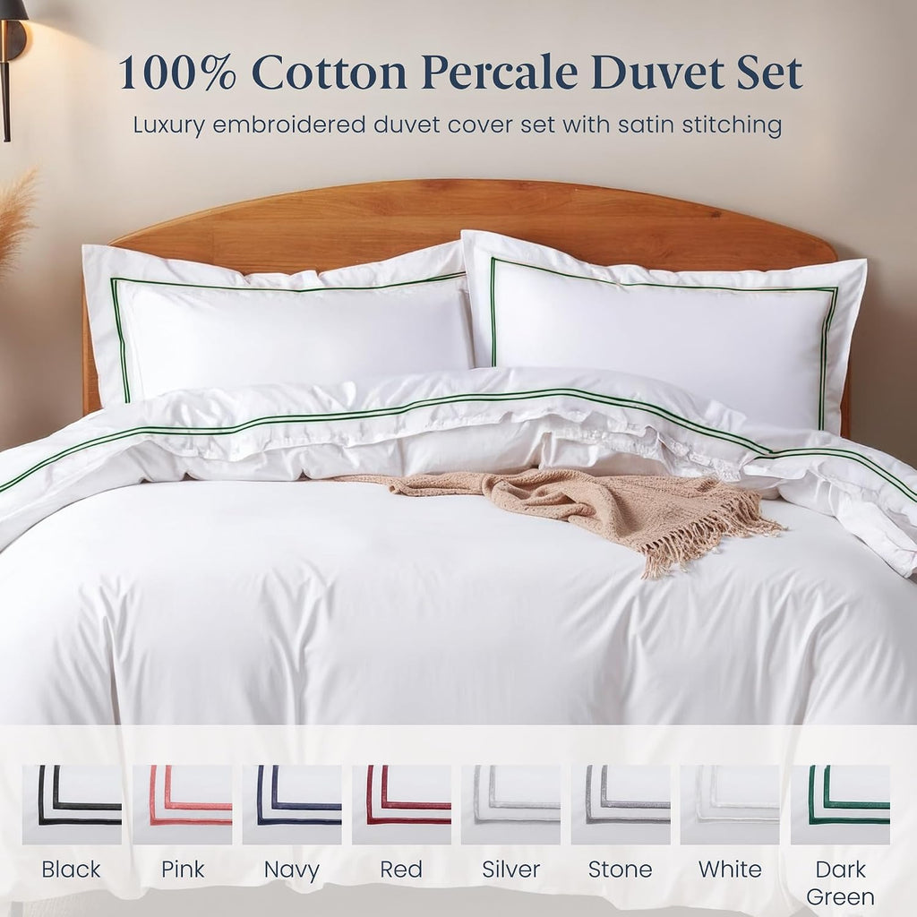 Ella Jayne Twin Duvet Cover (2 Pcs), 100% Cotton Percale, Twin/Twin XL, Soft, Breathable & Lightweight Including Duvet Cover (1 Piece)…