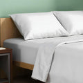 TEXAS LINEN CO. 100% Organic Cotton Percale Sheets King Size - 4 PC Organic Cotton King Size Percale Printed Sheet Sets, Soft, Crisp…