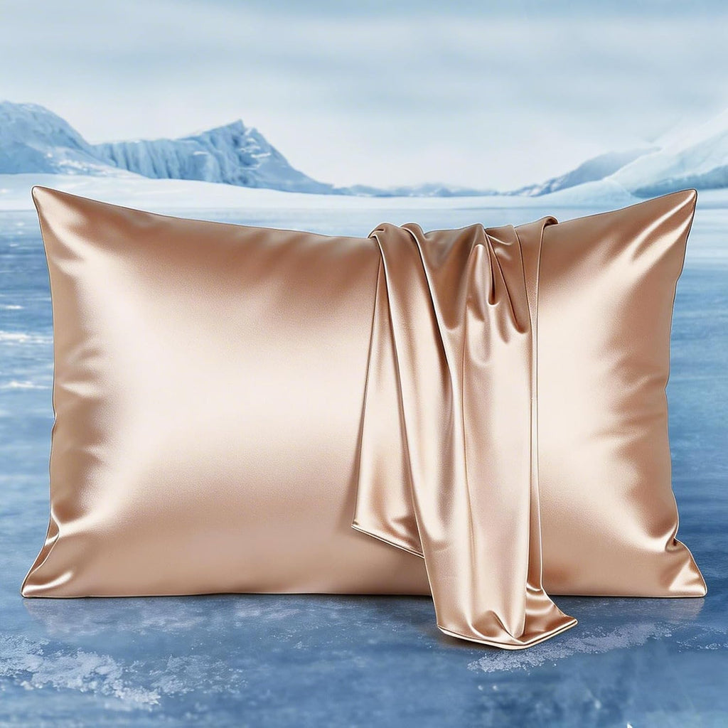Luxear Cooling Pillow Cases for Hot Sleepers, Double-Sided Upgraded Arc-Chill Q-Max > 0.5 Cooling Satin Pillowcase, Silky Soft, Hair & Skin…