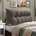 WOWMAX 80% Cotton & 20% Linen Blend Headboard Pillow – Queen Size Reading Wedge Backrest for Bed, Handmade Firm Support Bolster Cushion…