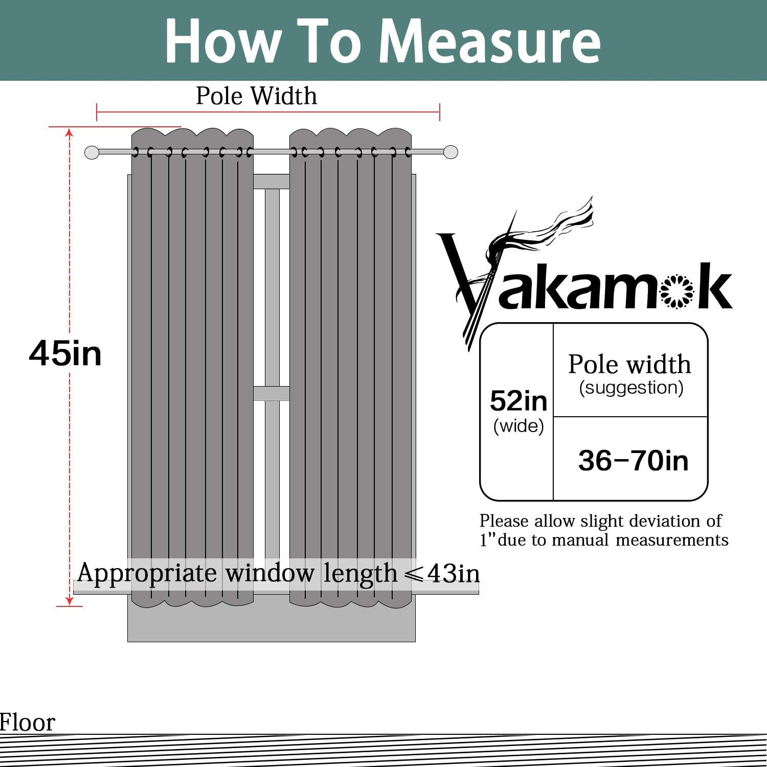 Yakamok Navy Blue Blackout Curtains for Bedroom, Light Blocking Window Treatment Drapes - Plain Solid Grommet Top Curtains(52Wx45L, 2…