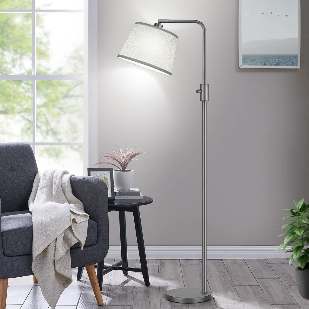 Upgraded】 Dimmable Floor Lamp, 1000 Lumens LED Edison Bulb Included, Arc Floor Lamps for Living Room Modern Standing Lamp with Linen…