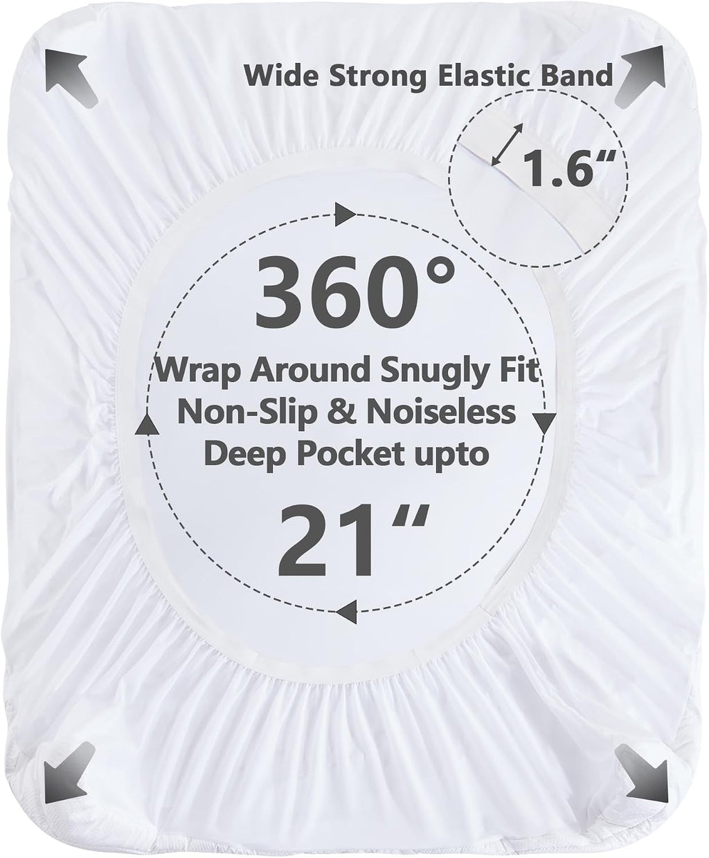 ELVEN HOME Twin XL Mattress Pad Waterproof, Soft Cooling Mattress Topper for College Dorm, Extra Long Twin Mattress Cover Protector…