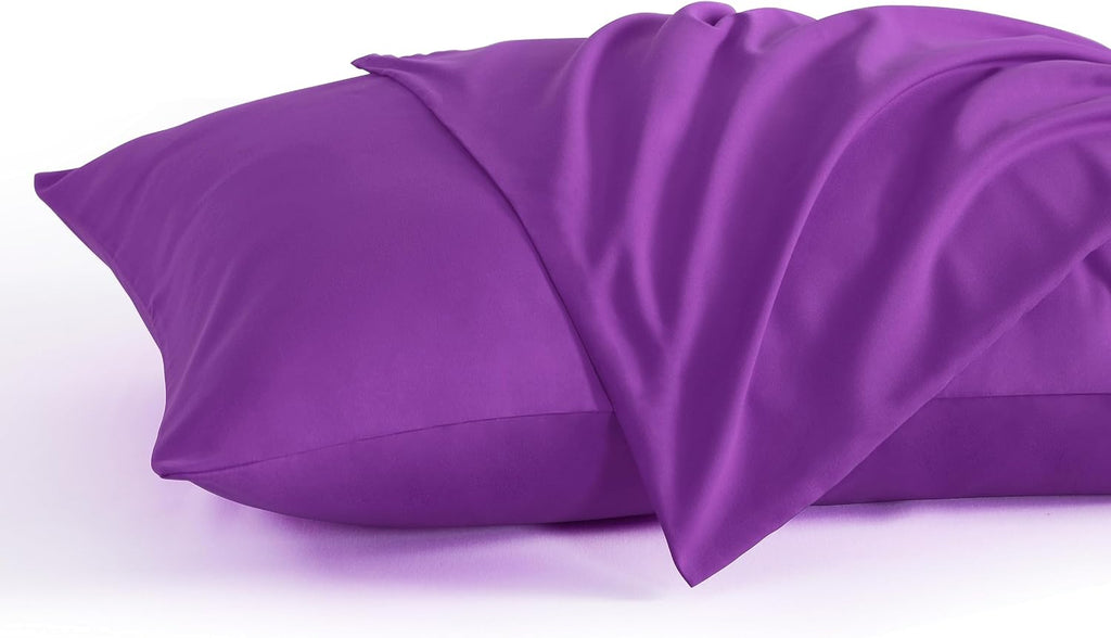Ntbay Toddler Pillow Cases Set of 2, 2 Pack Brushed Microfiber 14x20 Pillow Cases, Soft, Wrinkle, Fade, Stain Resistant Purple Pillow Cases…