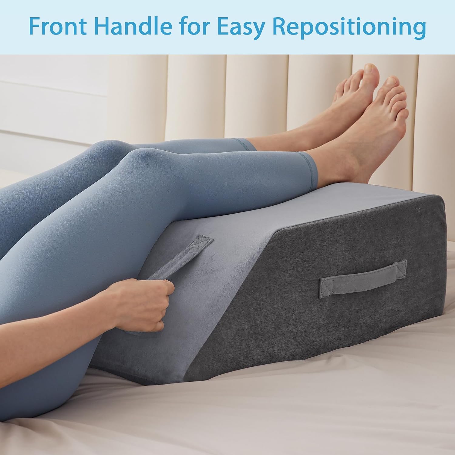MEGCXIT Leg Pillow Elevation Blood Circulation, Leg Wedge for Elevation for Swelling, Leg Elevating Pillow for After Surgery Memory Foam…