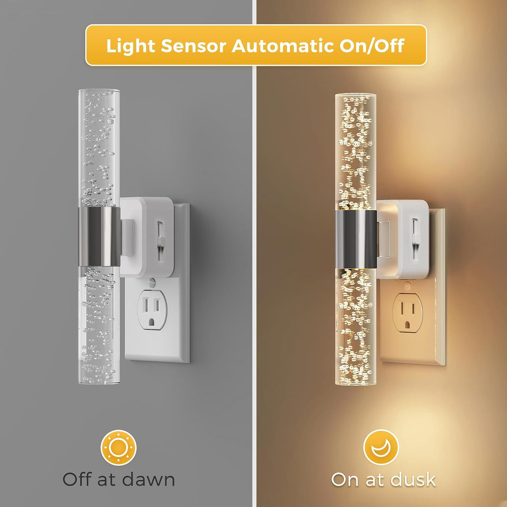 L LOHAS LED Night Light, Night Lights Plug into Wall, 180° Rotating, Auto Light Sensor, Dimmable 100LM, Soft White 3000K, Wall…