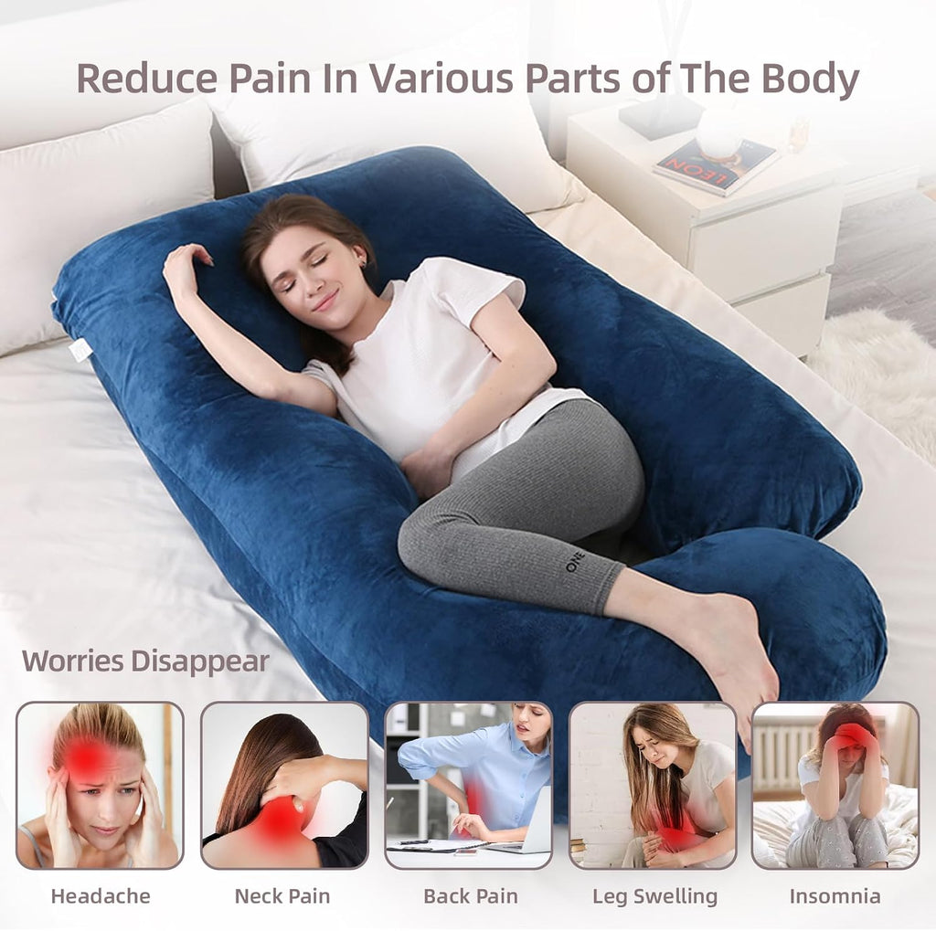 60 Inch Full Body Pregnancy Pillows for Sleeping Cooling Pregnancy Pillow, U Shaped Pregnancy Body Pillow, Maternity Pillows for Pregnant…