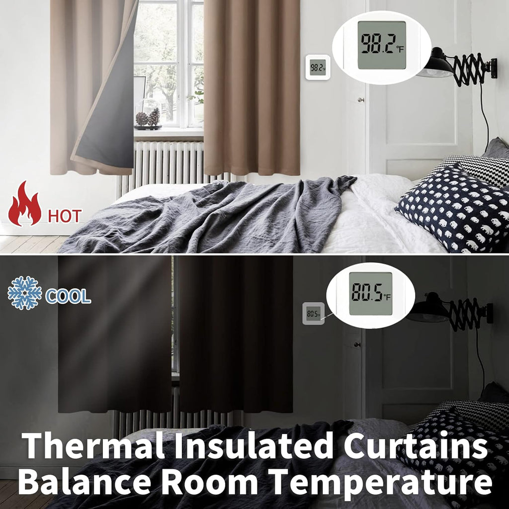 BGment 100% Blackout Curtains for Bedroom Window 84 Inch Length 2 Panels Set, Thermal Insulated Full Light Blocking Grommet Drapes for Livi…