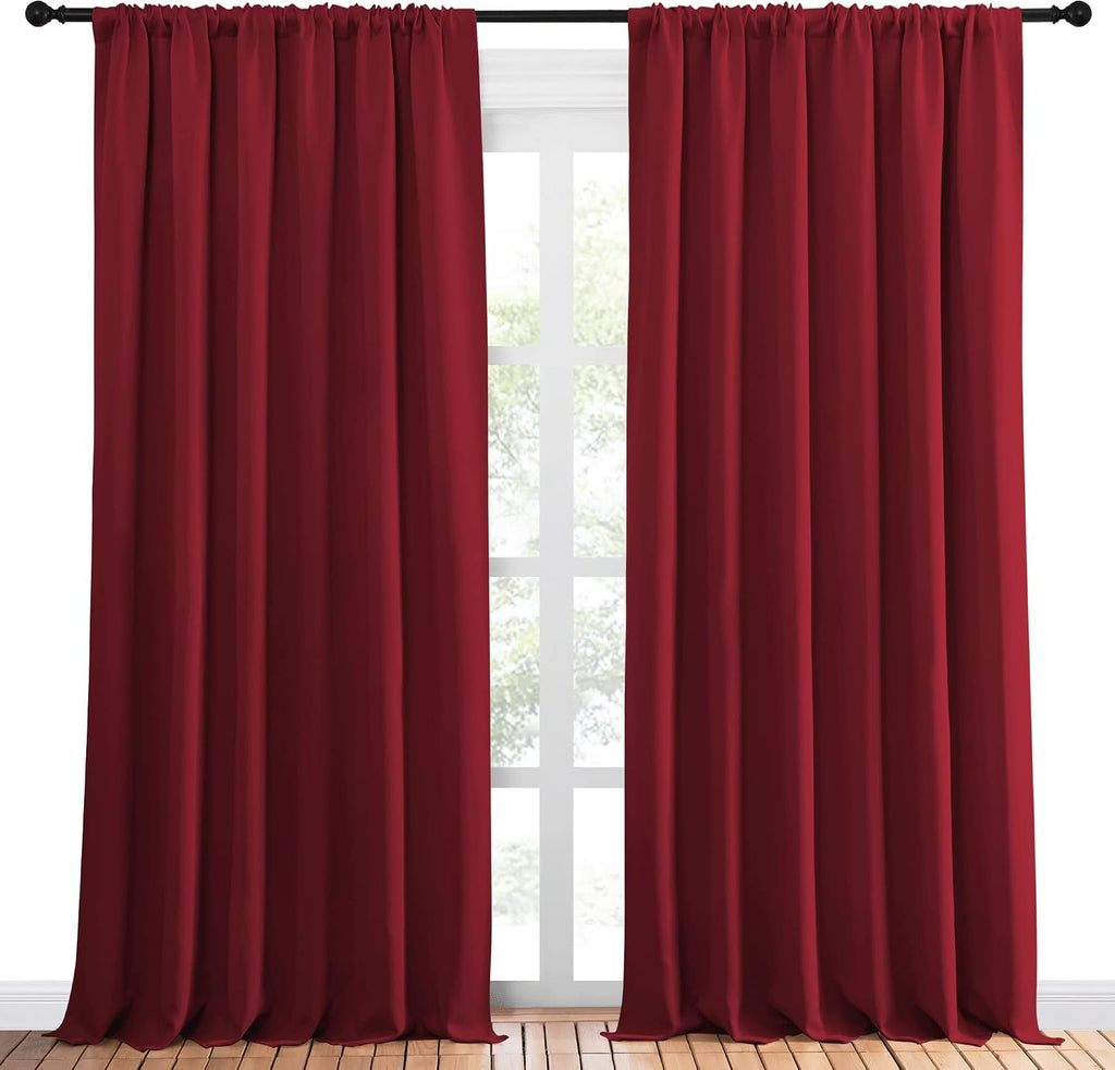 NICETOWN Christmas Living Room Curtains for Window - Energy Efficient & Noise Reducing Thermal Insulated Rod Pocket Blackout…