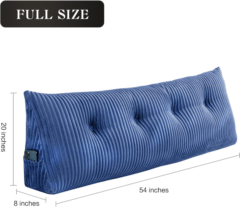 Sliguy Large Headboard Pillow, Headboard Wedge Pillow Bed Rest Reading Pillow Bolster Triangular for Sitting in Bed-Backrest Positioning Su…