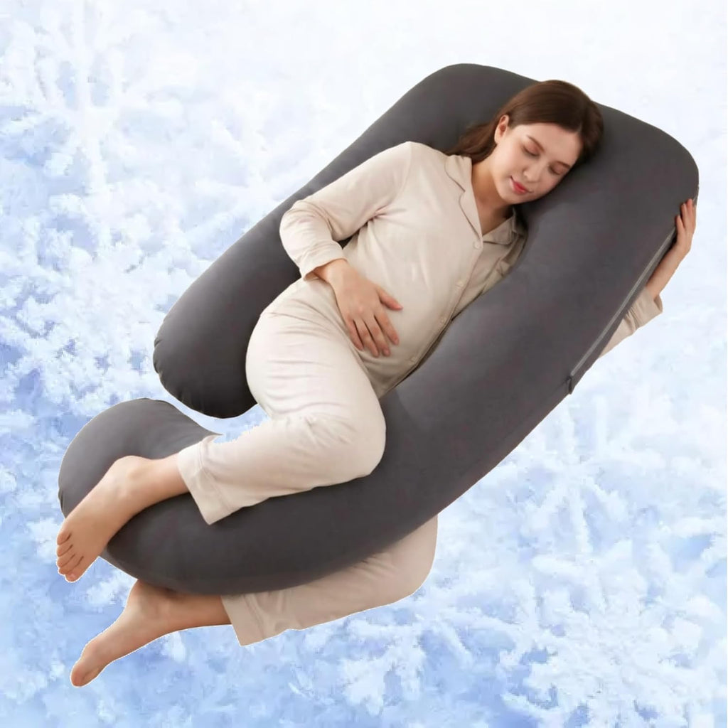 ALLOPERA Pregnancy Pillow, Full Body 57 Inch Maternity Pillow with Removable Washable Cover - Sleep Support for Legs, Back, Neck…