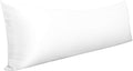 Ntbay Satin Body Pillowcase for Hair and Skin, Luxurious and Silky Pillow case with Envelope Closure, 20x54 Inches, White 54 Inches White