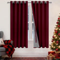 Xwzo 100% Blackout Curtains with Tiebacks- Heat and Full Light Blocking Window Panels with Grommets & Thermal Insulated Draperies for Livin…