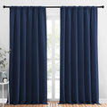NICETOWN Living Room Curtains, Blackout Draperies, Home Decorations Thermal Insulated Solid Rod Pocket Blackout Drapes for Living Room…