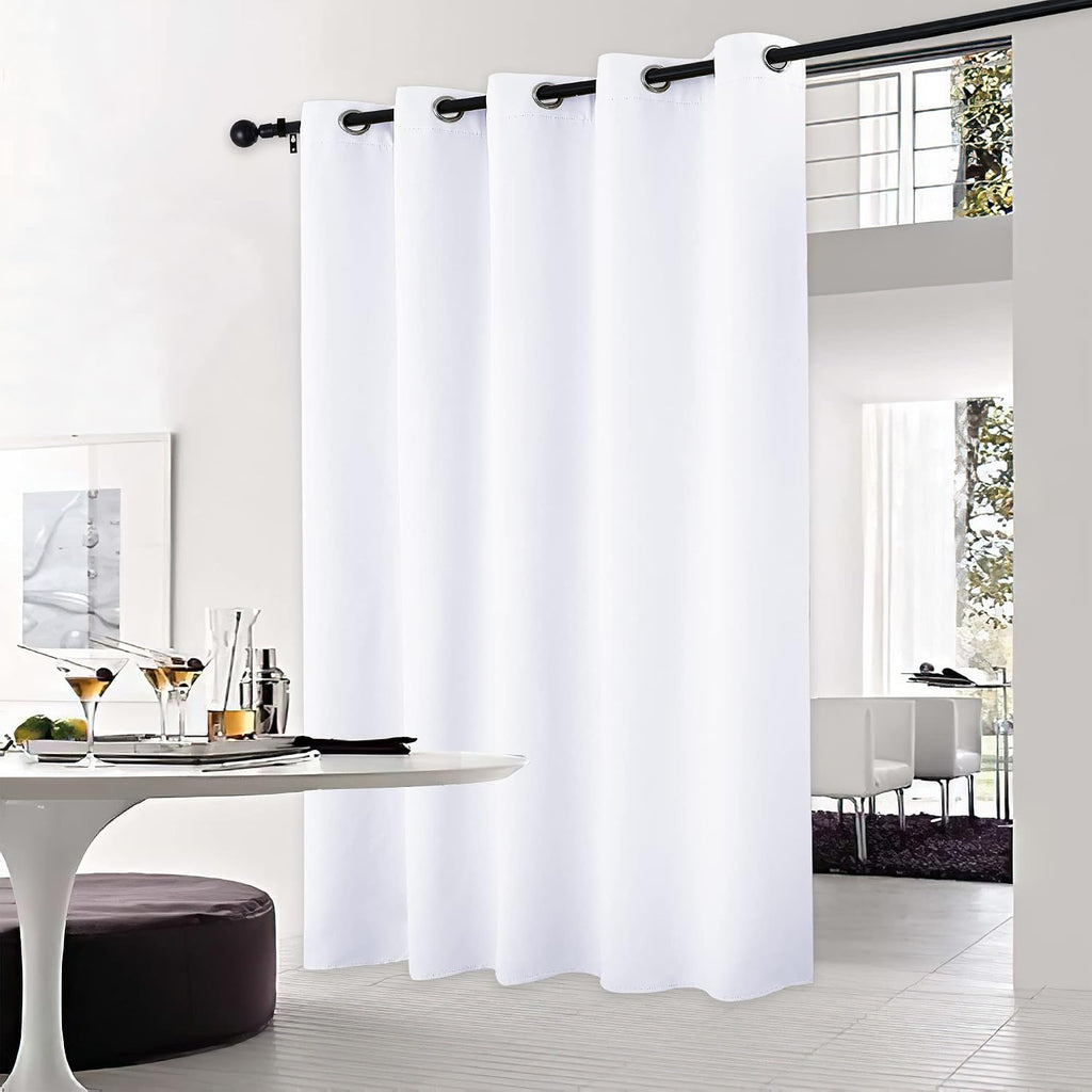 NICETOWN Sliding Door Curtain Window Treatment, Energy Smart Thermal Insulated Extra Wide Solid Blackout Curtain Drape for Patio Door…