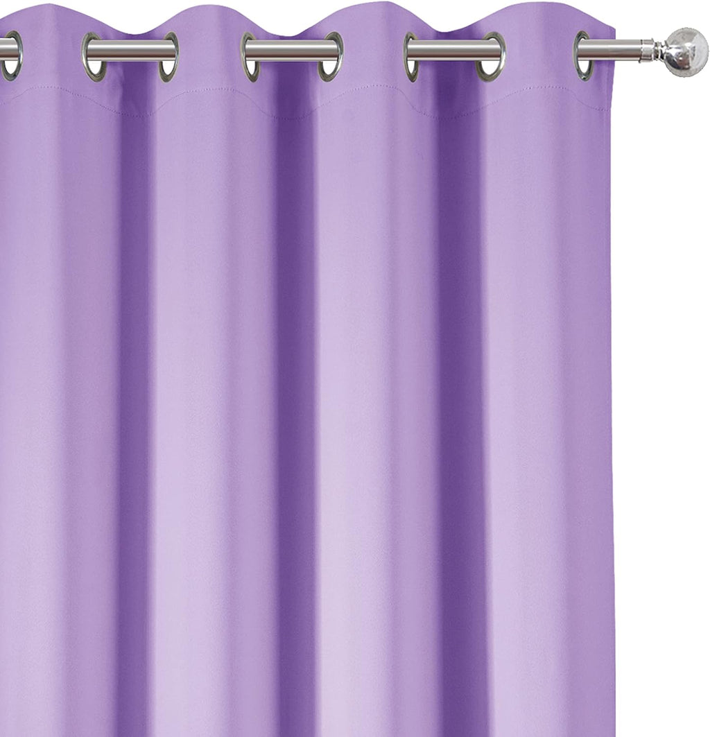 Lemomo Lilac Blackout Curtains 52 x 84 inch/Lavender Curtains Set of 2 Panels/Thermal Insulated Room Darkening Bedroom Curtains 84 inch sil…
