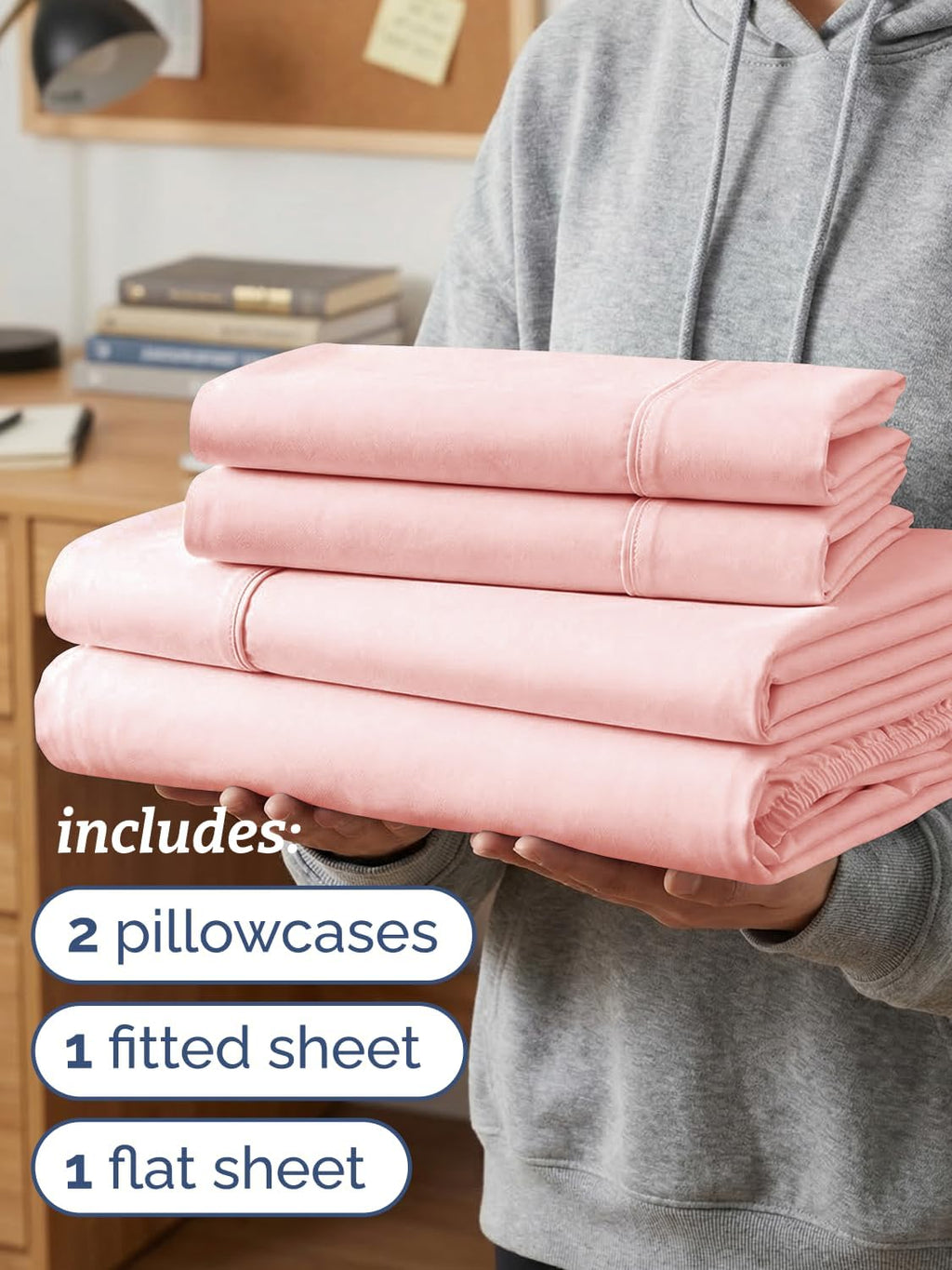 Twin XL 4 Piece Sheet Set - Comfy Breathable & Cooling - Hotel Luxury Bedding for Women, Men, Kids, Teens & Children - 1 Flat & 1 Fitted…