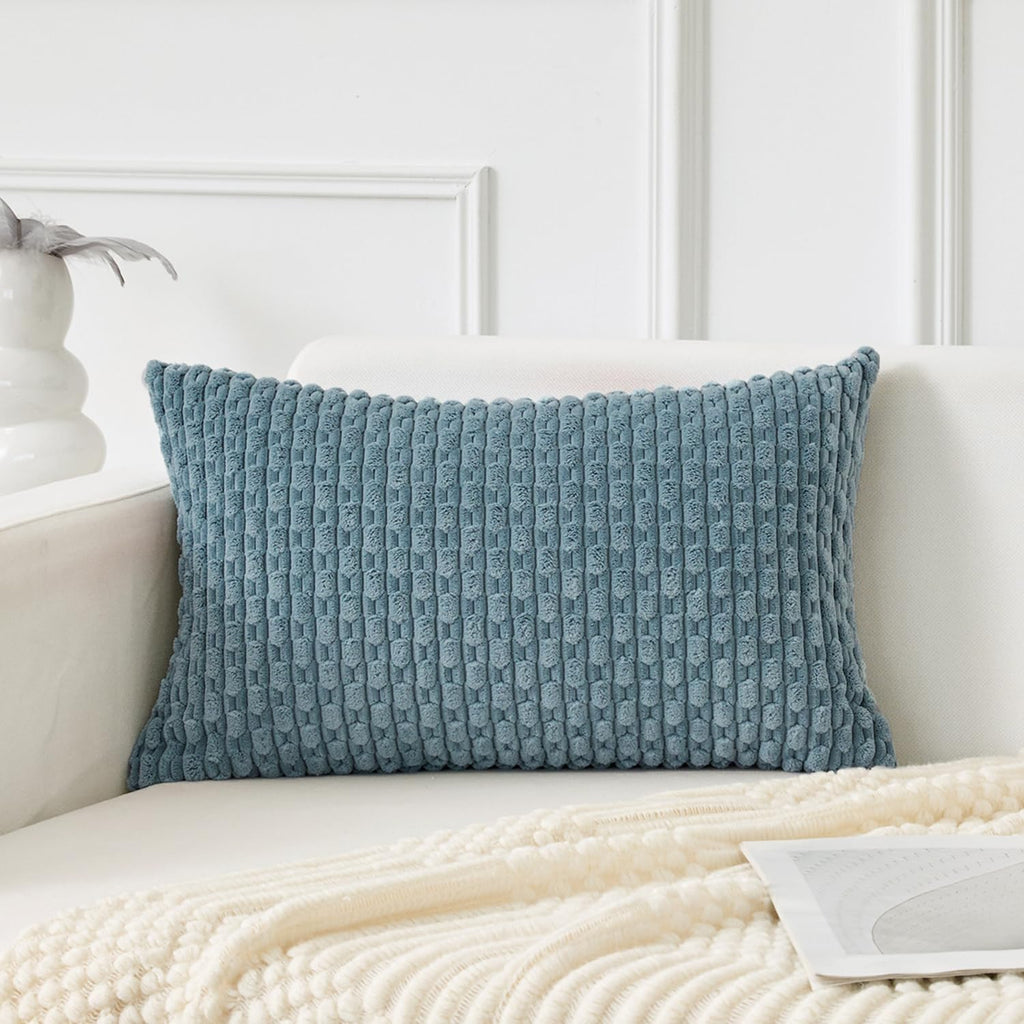 KevinTextile Kevin Textile 14x24 Inch Pillow Cover 1 Pack Boho Decorative Soft Striped Corduroy Lumbar Farmhouse Solid Color Accent Rectang…