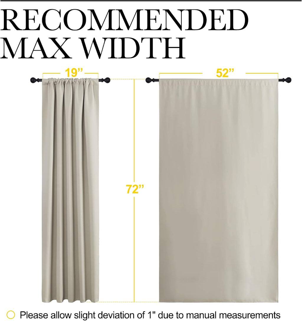 Nicetown Blackout Curtains for Living Curtains, Room Darkening Window Curtain Panels, easy maintenance Solid Thermal Insulated…