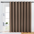 NICETOWN Patio Glass Door Panel - 120" W x 84" L, Cappuccino Blackout Curtain for Bedroom/Living Room, Privacy Panel for Dining/Guest Room
