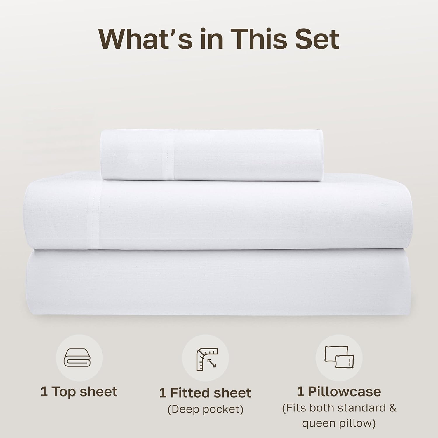 CaliforniaDesignDen California Design Den Twin XL Sheets Set - Soft 100% Organic Cotton Sheets with Deep Pockets, Crisp Percale, Breathable…