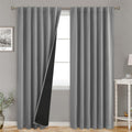 BGment Full Blackout Curtains 95 Inches Long with Thermal Insulation Liner Curtains, Rod Pocket and Back Tab Double Layer Room Darkening…