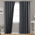 BGment 100% Room Darkening Thermal Insulated Blackout Curtains 84 Inches Long for Bedroom, Rod Pocket and Back Tab Double Layer Noise…