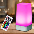 WRalwaysLX LED Square Night Light with Remote Control, Color Changing Table Lamp Battery Operated Lamp for Kids Room, Bedroom, Kitchen USE…