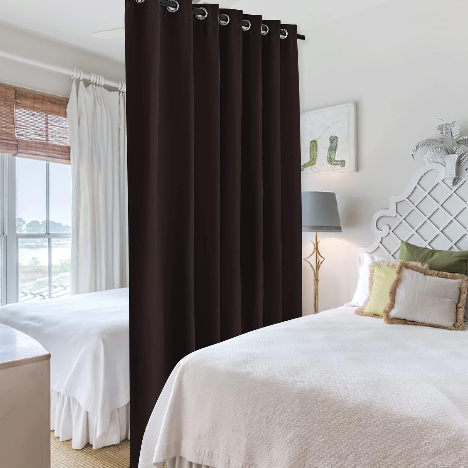 Rybhome RYB HOME Blackout Curtains Blind Adjustable Room Divider Thermal Insulated Separation Screen for Office/Patio Door/Apartment/Dorm,…